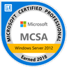 Microsoft · MCSA 2012 badge